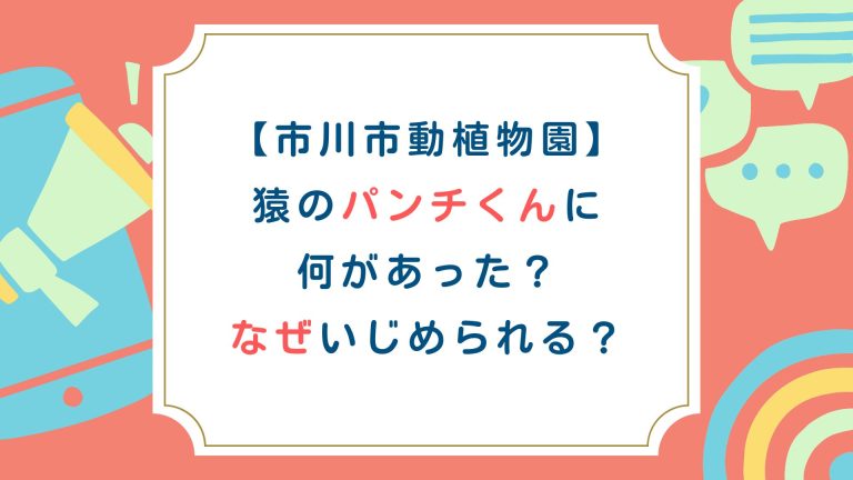 【市川市動植物園】猿のパンチくんに何があった？なぜいじめられる？